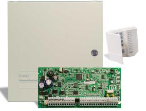 DSC PC 1616 Alarm Paneli + Küçük Metal Kabinet + PC 1555 RKZ Şifre Paneli 